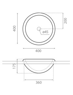 LAREDO B Keramiskā izlietne 40X17,5cm,balta 0063B 2