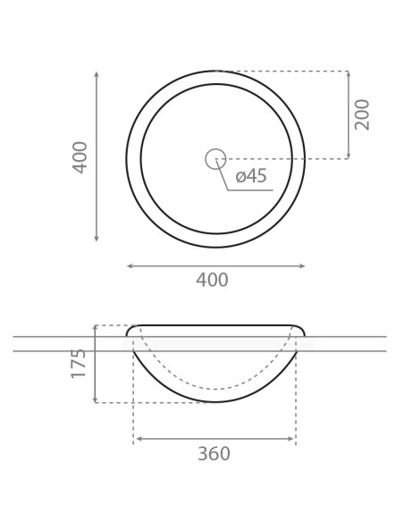 LAREDO B Keramiskā izlietne 40X17,5cm,balta 0063B