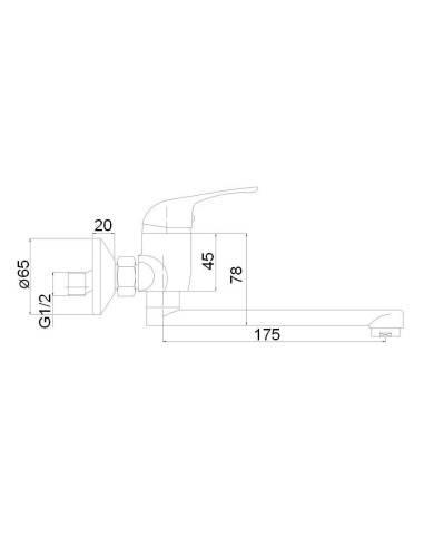 Virtuves krāns no sienas MG-3231, URANS