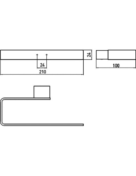 Emco dvieļu turētājs Loft 0555 001 00