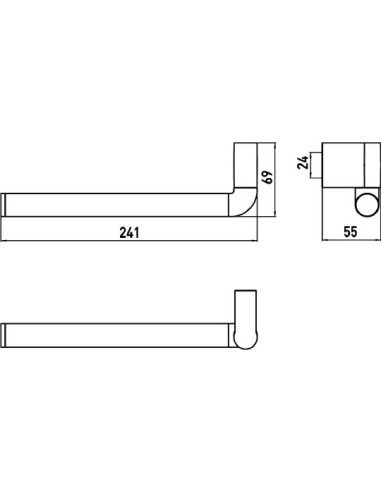Emco dvieļu turētājs System 2 3555 001 00