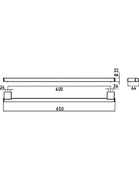 Emco dvieļu turētājs System 2 3560 001 60