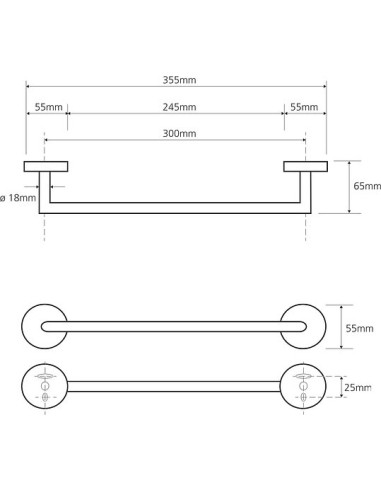Bemeta dvieļu turētājs Omega 104204012 - 3