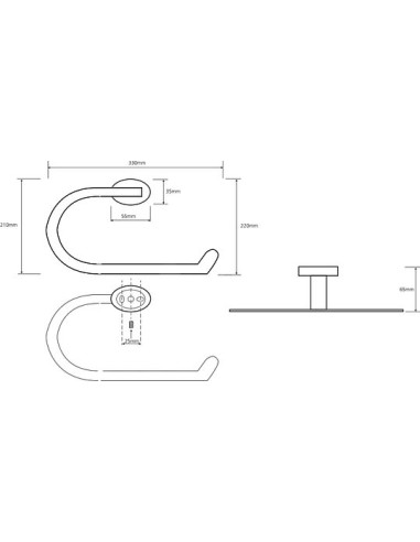 Bemeta dvieļu turētājs Oval 118404061 - 3