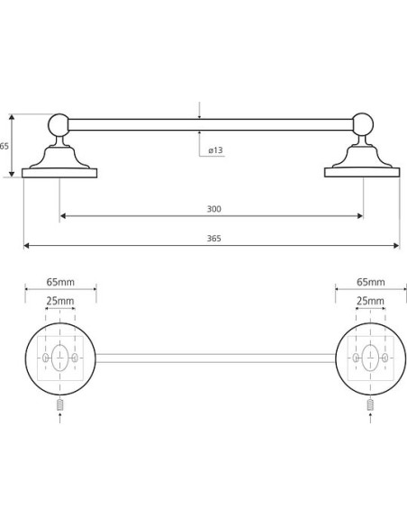 Bemeta dvieļu turētājs Retro 144104017 - 3