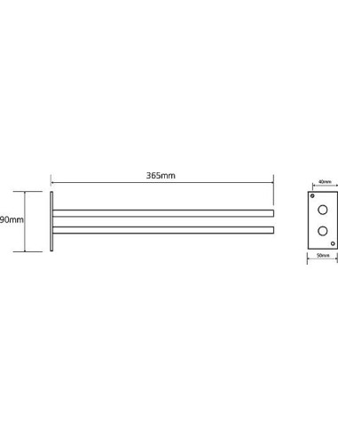 Bemeta dvieļu turētājs Omega 104704142 - 3