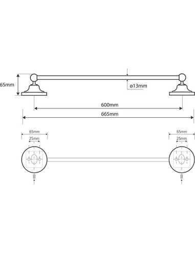 Bemeta dvieļu turētājs Retro 144204048 - 3