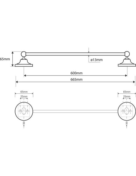 Bemeta dvieļu turētājs Retro 144204048 - 3