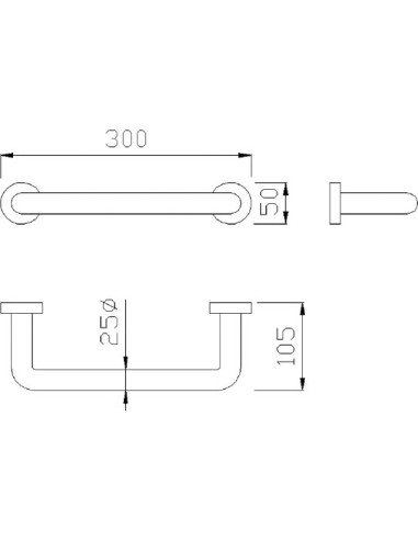 Nofer dvieļu turētājs Brass 16352.B