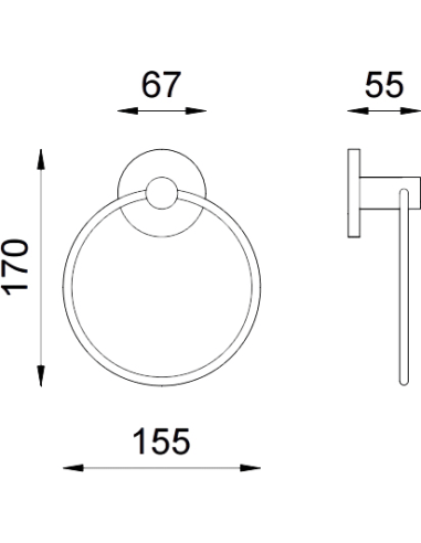 Nofer dvieļu turētājs Medas 16304.B