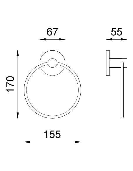 Nofer dvieļu turētājs Medas 16304.B