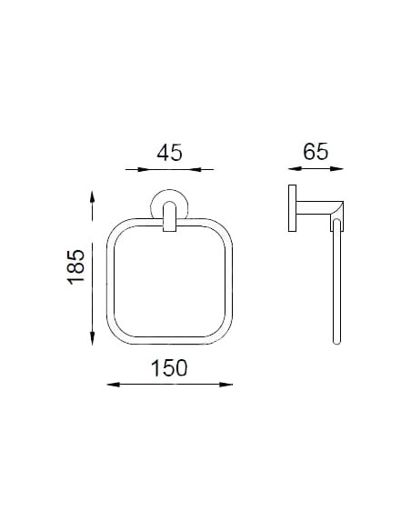 Nofer dvieļu turētājs Line 16504.B
