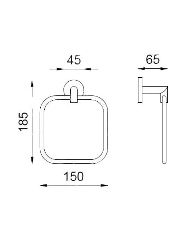 Nofer dvieļu turētājs Line 16504.S