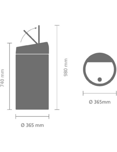 Brabantia miskaste Touch Bin 390845 - 7