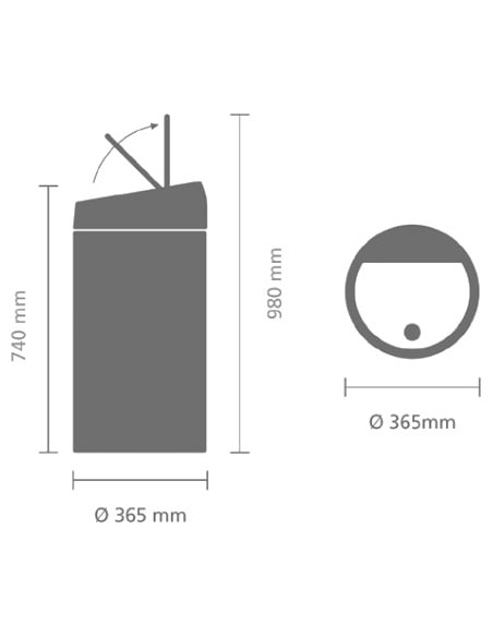 Brabantia miskaste Touch Bin 390845 - 7 Brabantia miskaste Touch Bin 390845 - 7