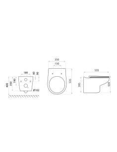 WC pods piekarināms, ar SC vāku LAVITA ARCTIC 2