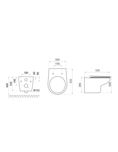 WC pods piekarināms, ar SC vāku LAVITA ARCTIC