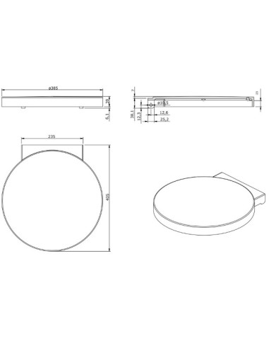 Sanindusa Reflex SC poda vāks 212310 balts