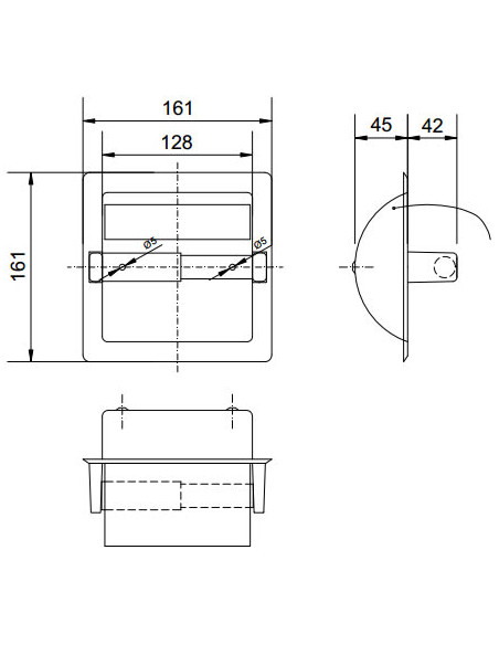 Nofer tualetes papīra turētājs Industrial 05203.S