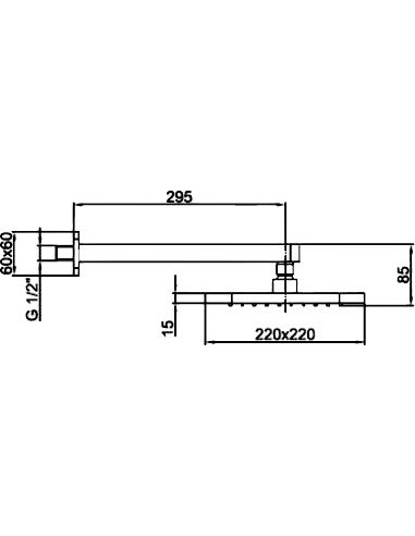 Webert augšējā duša Comfort AC0843015 metal