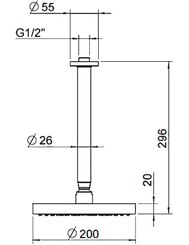 Webert augšējā duša Opera AC0940015 pvc