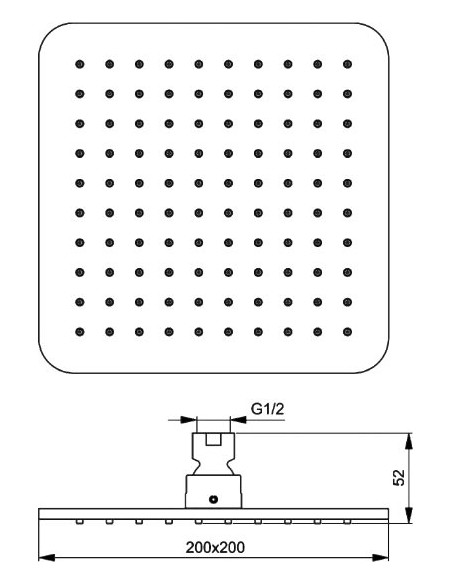 Ideal Standard augšējā duša IdealRain Cube B0024AA