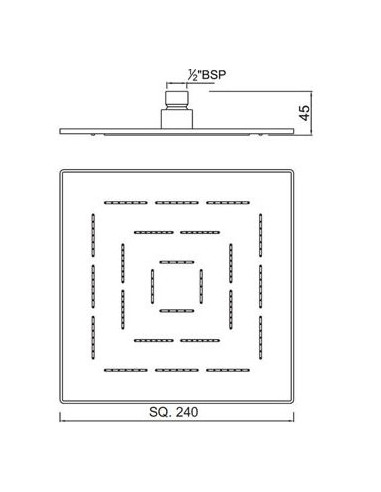 Jaquar augšējā duša Maze OHS-CHR-1629