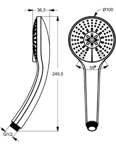 Ideal Standard rokas duša IdealRain B9403AA