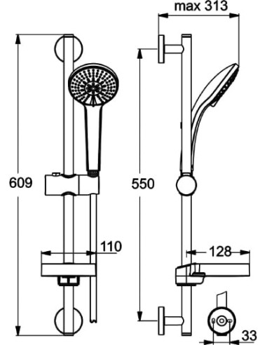 Ideal Standard dušas komplekts IdealRain B9415AA