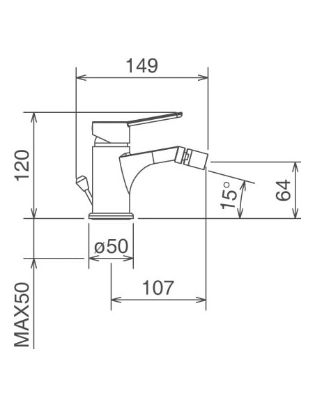 La Torre bidē jaucējkrāns Newpro 42011CS.CR