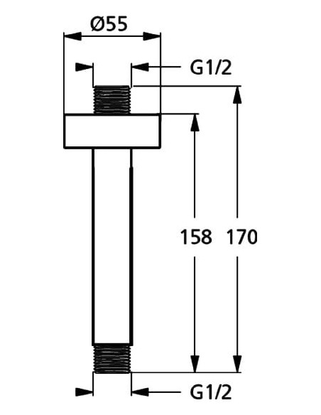 Ideal Standard kronšteins augšējai dušai IdealRain B9446AA