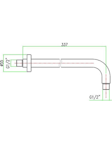Fiore kronšteins augšējai dušai 35BR0002