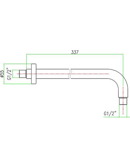 Fiore kronšteins augšējai dušai 35BR0002