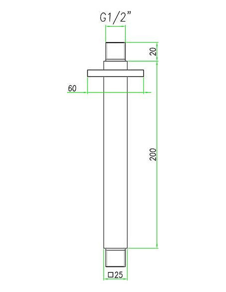 Fiore kronšteins augšējai dušai 35BQS001