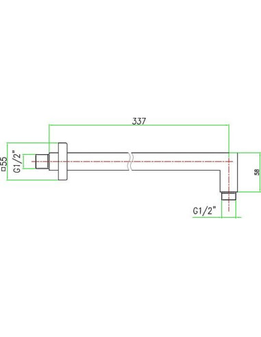 Fiore kronšteins augšējai dušai 35BR0003
