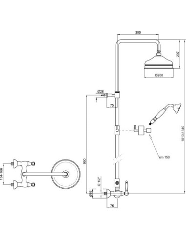 Webert dušas komplekts Dorian DO760405065