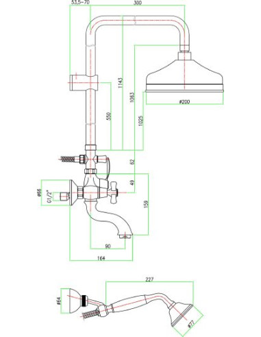 Fiore dušas komplekts Margot 26ZZ0615