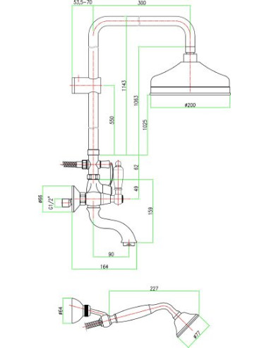 Fiore dušas komplekts Coloniale 02OO0615