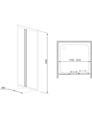 Radaway dušas durvis Treviso DW