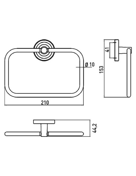 Emco dvieļu turētājs Polo 0755 001 00