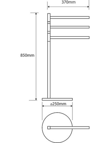 Bemeta dvieļu turētājs Omega 104836032 - 7