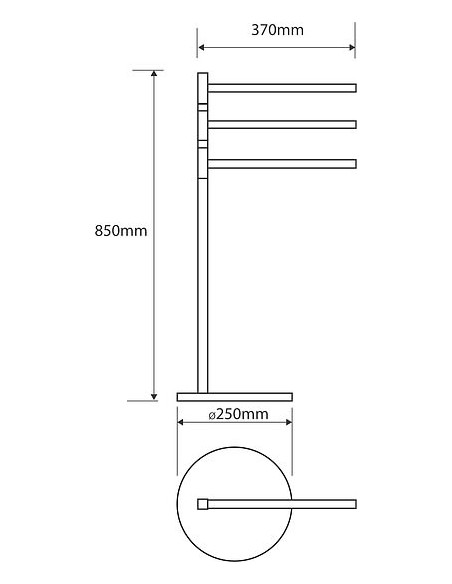 Bemeta dvieļu turētājs Omega 104836032 - 7