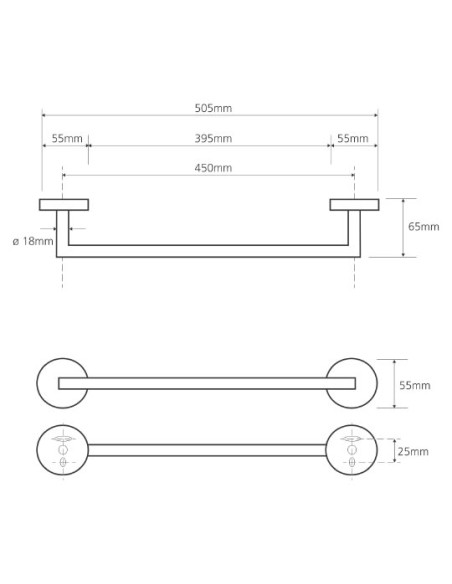 Bemeta dvieļu turētājs Omega 104204022 - 5