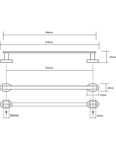 Bemeta dvieļu turētājs Oval 118404041 - 5