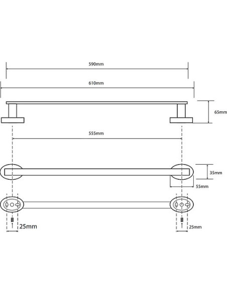 Bemeta dvieļu turētājs Oval 118404041 - 5