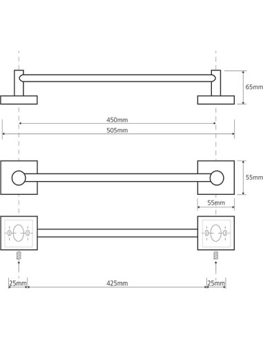 Bemeta dvieļu turētājs Beta 132104022 - 5