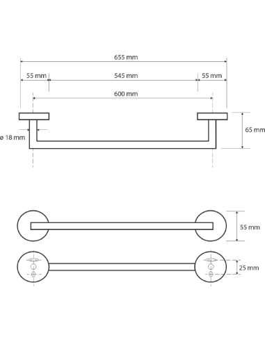 Bemeta dvieļu turētājs White 104204044 - 5