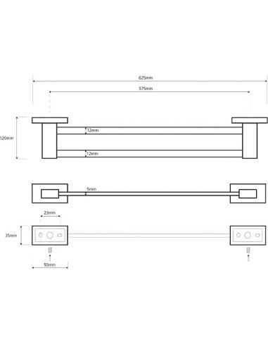 Bemeta dvieļu turētājs Plaza 118104052 - 5