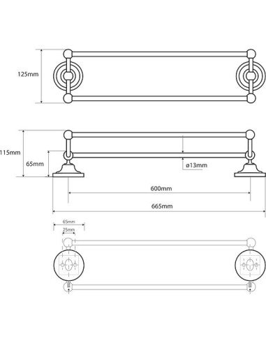 Bemeta dvieļu turētājs Retro 144104237 - 5