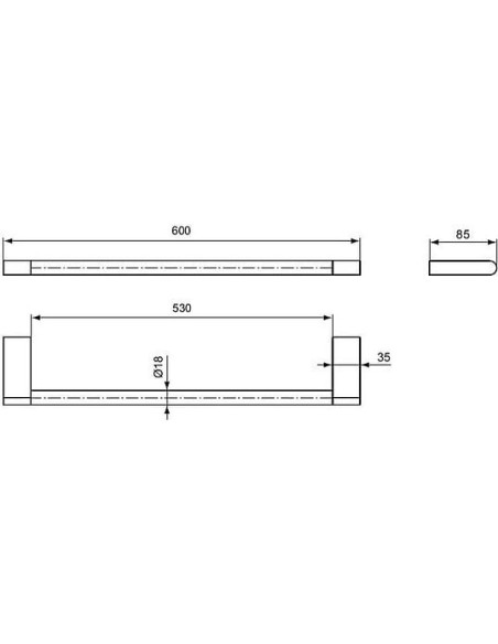 Ideal Standard dvieļu turētājs Connect N1387AA